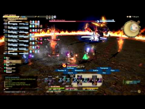 FINAL FANTASY XIV: A Realm Reborn Ifrit Hard Mode PS4 Gameplay