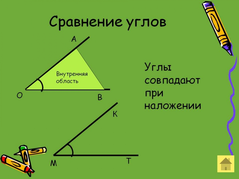 Экзамен по геометрии - Как сравнить 2 угла