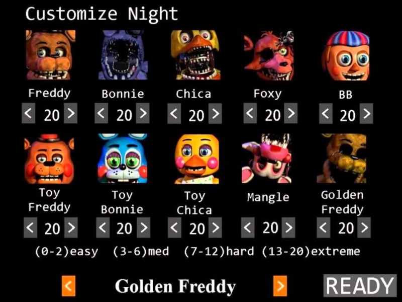 Five Golden Nights at Freddy's 2 - Minigame2