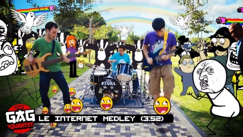 the GAG Quartet - Nyan Cat Theme Guitar (le Internet Medle