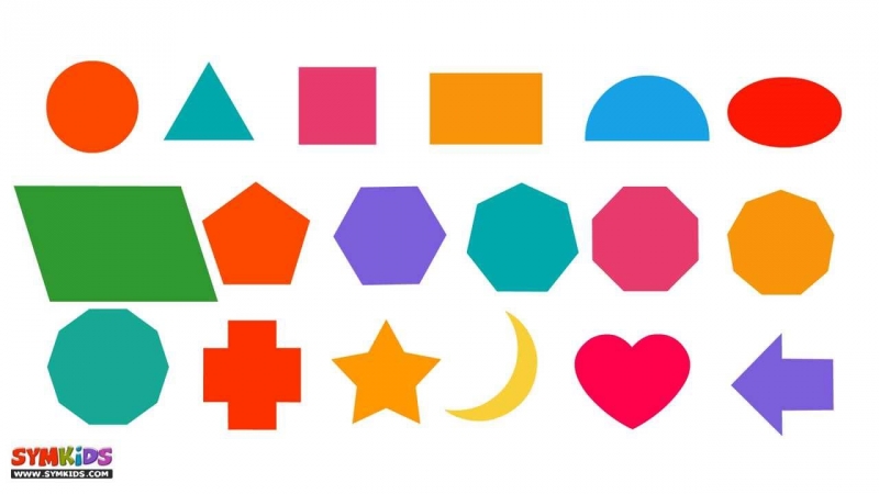 the shape song - a triangle - a rectangle - an oval - a star - геометрические фигуры