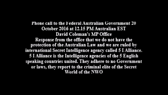 100% Proof Australia is ruled by the 5 I Alliance and according to Julian Assange Listen and mourn 