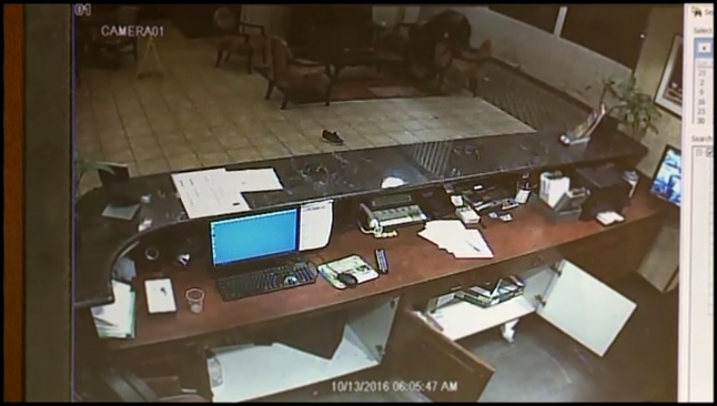 Hotel robbery surveillance video 