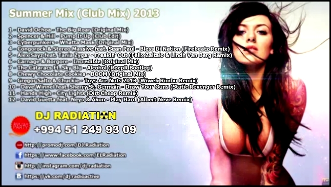 ♫ Summer Mix (Club Mix) 2013 ♫ ★ Dj Radiation ★ 