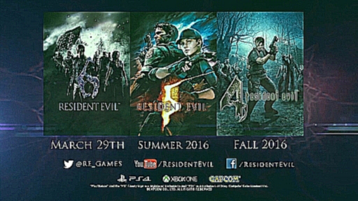 Resident Evil 4, 5, 6 – Announce Trailer 