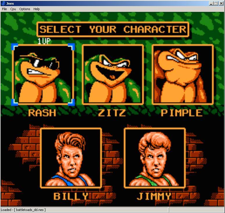 Battletoads & Double Dragon - Character Select