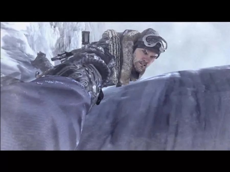 Call of Duty Modern Warfare 2 - Музыка из эпизода миссии одиночной игры "Скалолаз", в котором гл. герой ездит на SnowMobile