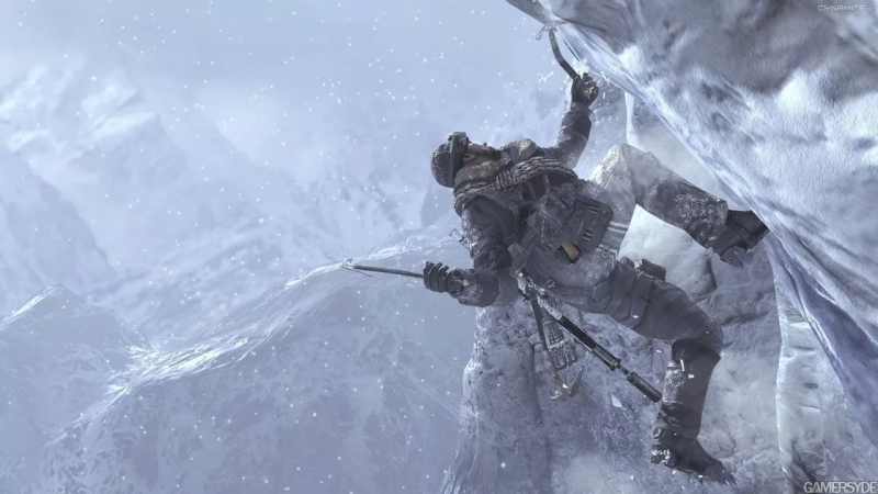Call of Duty Modern Warfare 2 - Музыка из последнего эпизода миссий "Скалолаз", когда Вы уезжаете на снегоходе SnowMobile