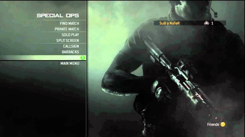 Call of Duty MW3 - Multi Player Menu