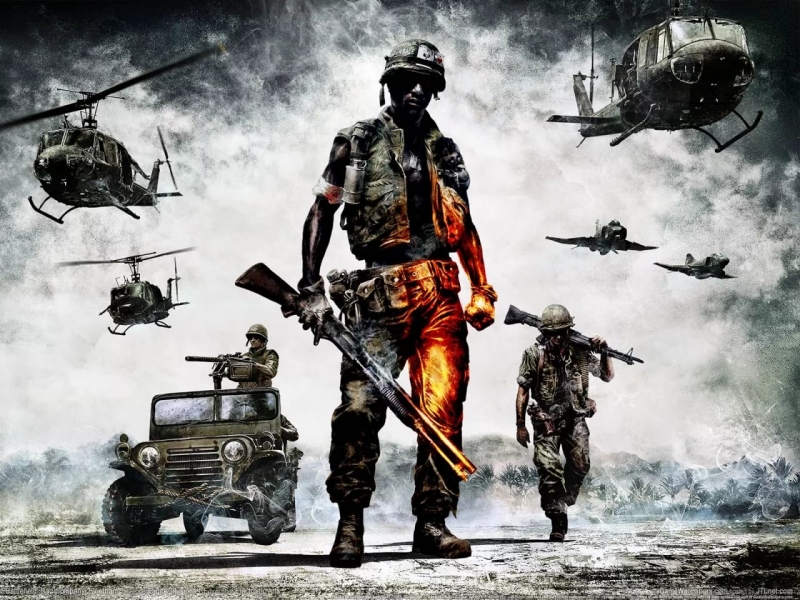 Creedence Clearwater Revival - Cotton Fields Battlefield Bad Company 2 Vietnam