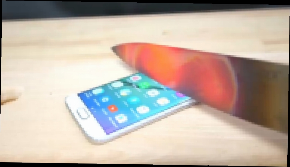 Нож раскаленный до 1000 градусов против Samsung Galaxy S6 edge 