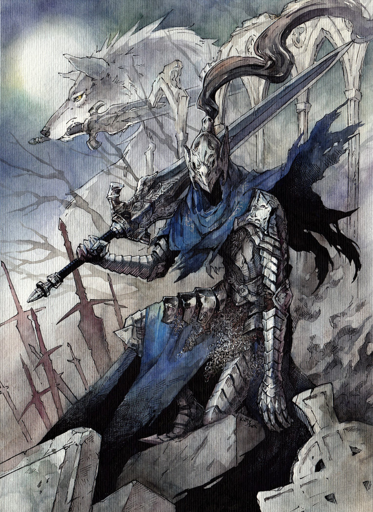 Dark Souls - Great grey wolf Sif Metal