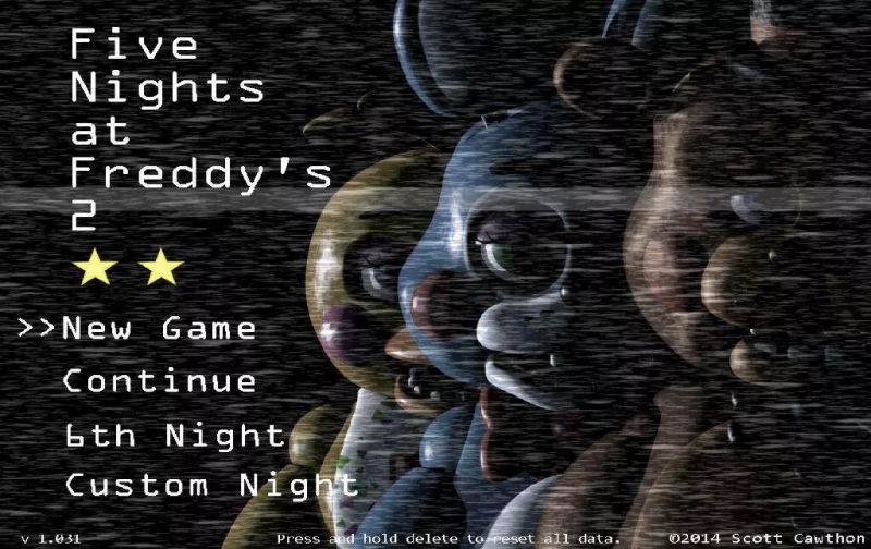 Five Nights at Freddy's 2 - Menu