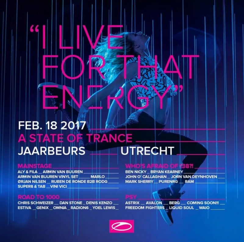 A State Of Trance 800 Festival in Utrecht, The Netherlands 18.02.2017
