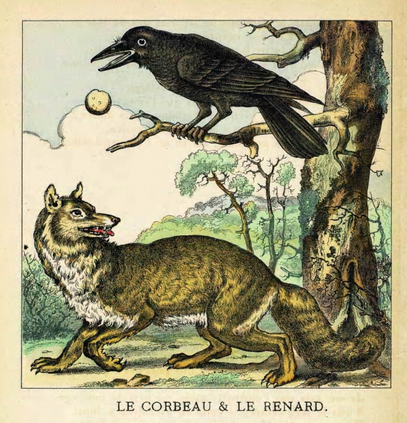 Le Corbeau et le Renard, fable de La Fontaine