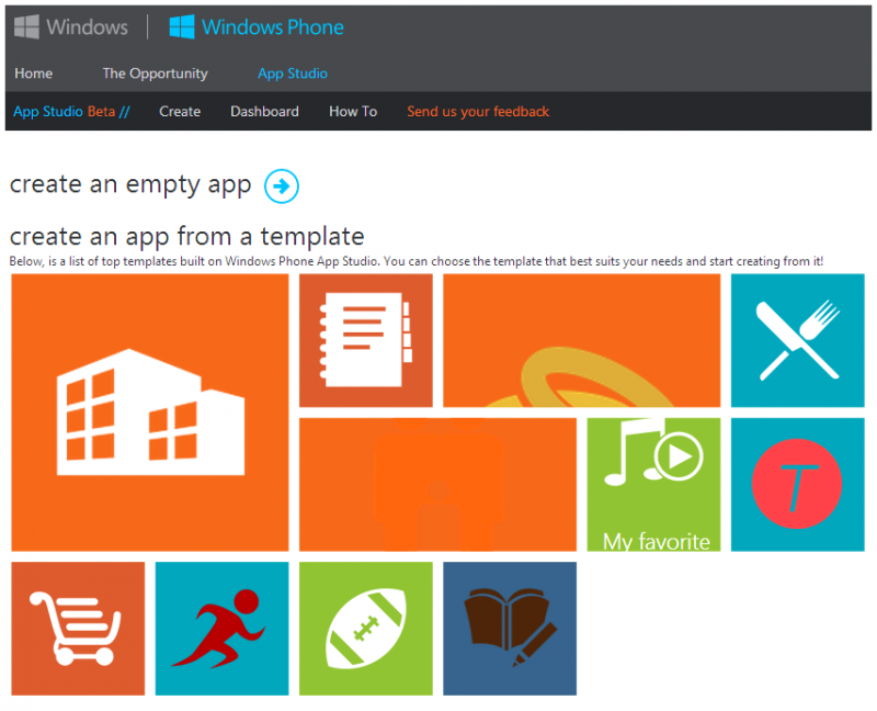 Microsoft запустила App Studio для создания приложений по шаблонам