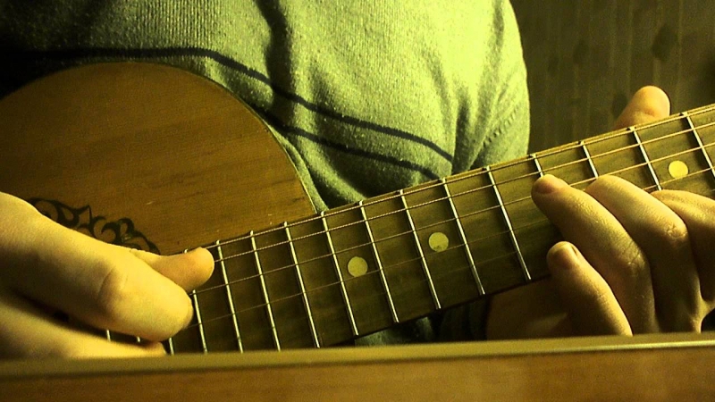 Игра на гитаре - Грустная мелодия романтика