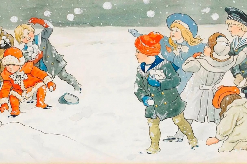 В снежки