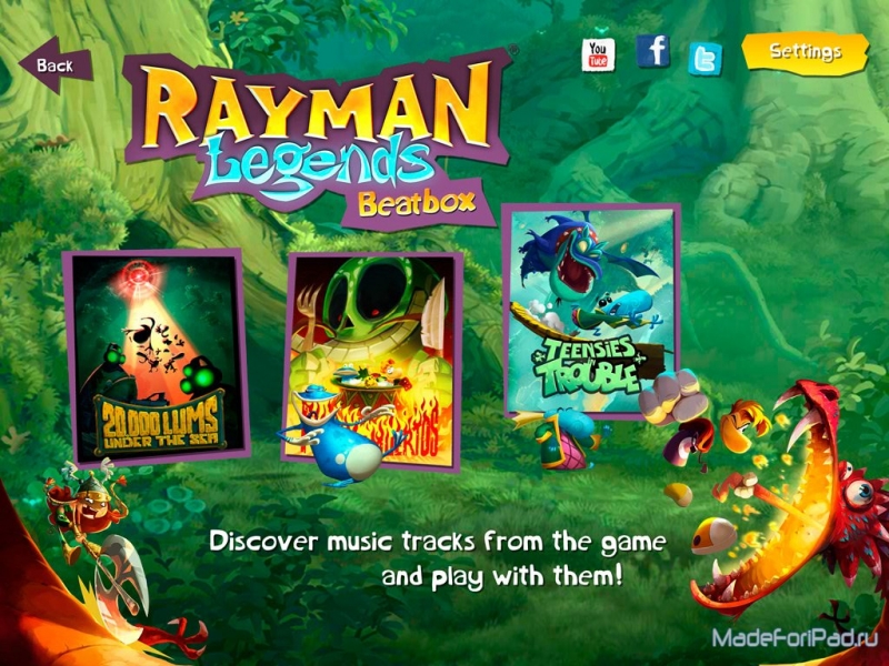 Install игры Rayman Legends - мелодичная