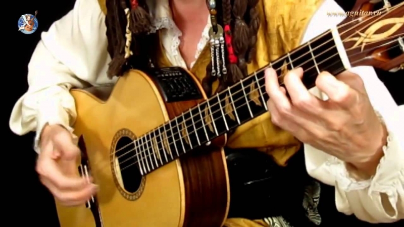 Красивая игра на гитаре - Пираты карибского моря