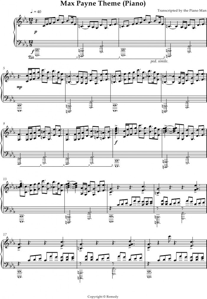Max Payne 3 OST - Piano Cover Menu Theme Пианино, музыка из меню