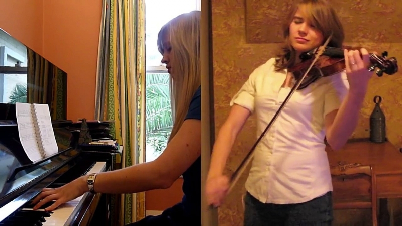 Morrowind/Skyrim Theme Piano Violin Medley - Taylor Davis and Lara