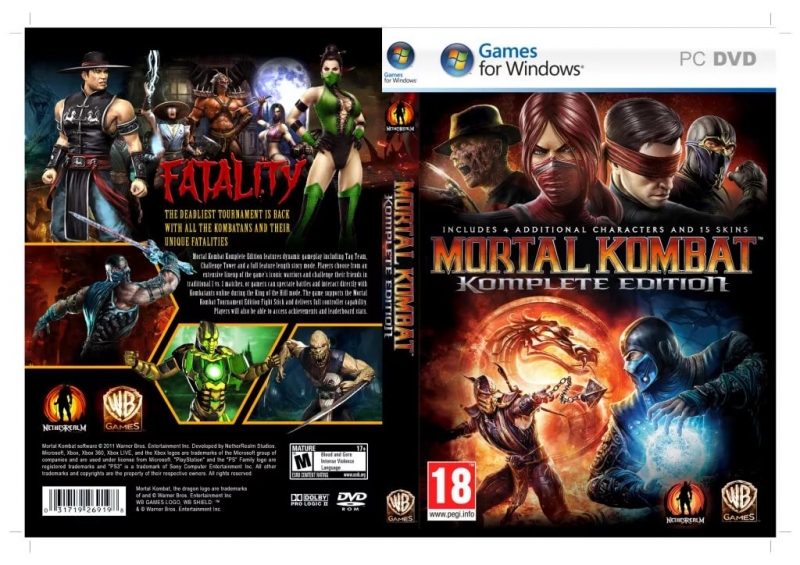 Mortal Kombat komplete edition - Metal Cover