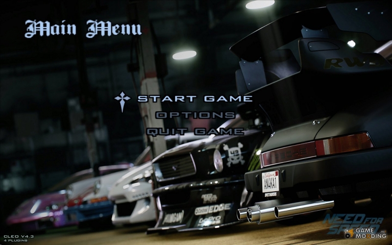 Need for speed 4 - Menu