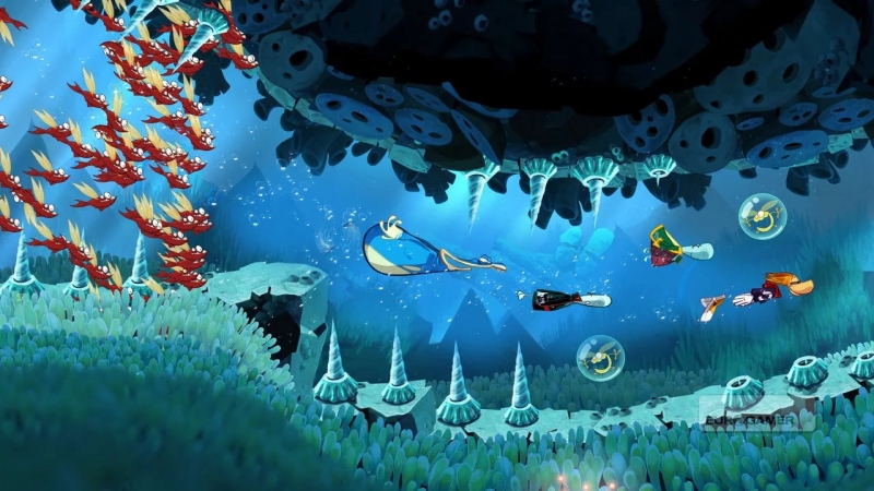 Rayman origins - Водный мир,спящие лумы