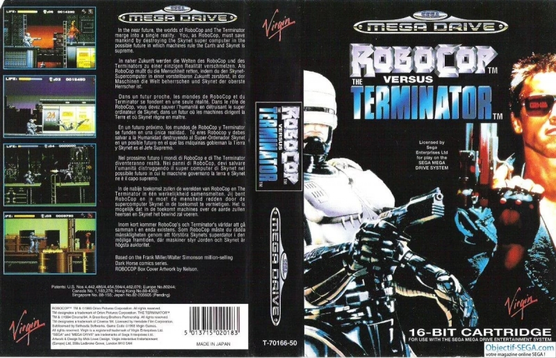 Robocop vs The Terminator Sega Mega Drive 2 16 bit
