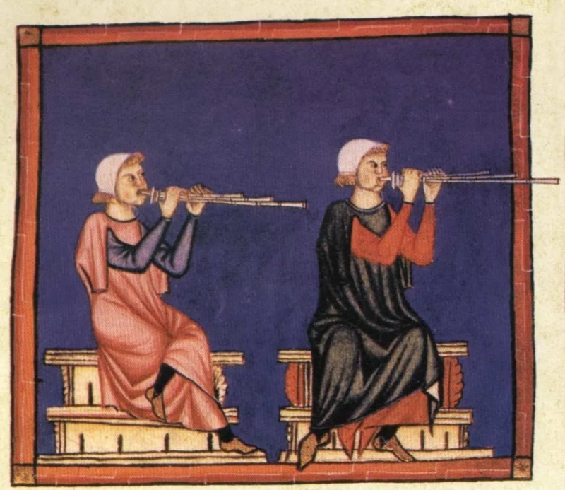 Средневековая музыка - игра на флейте