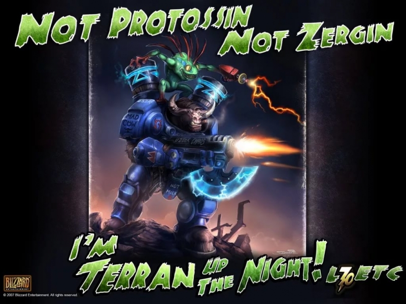 StarCraft 2 - Level 80 Elite Tauren Chieftain - Terran up the night