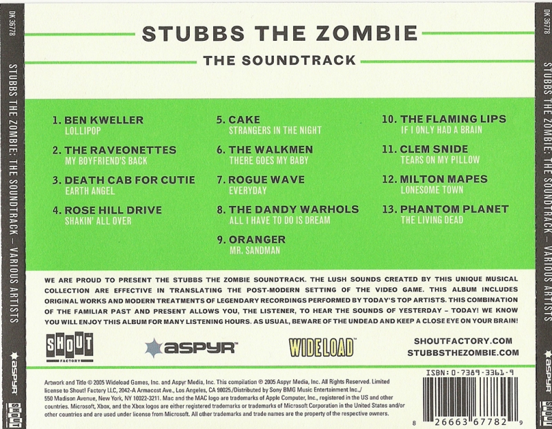 Stubbs The Zombie - Cake - Strangers In The Night End Credits