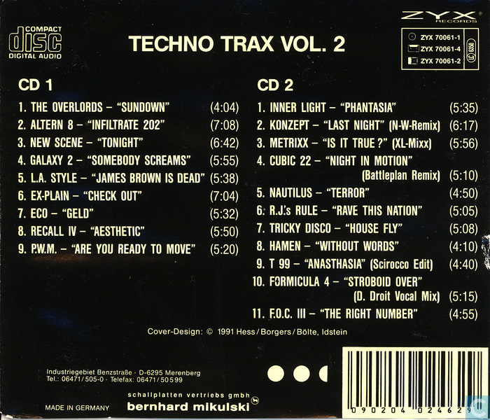 Techno Trax Vol.2 The Overlords