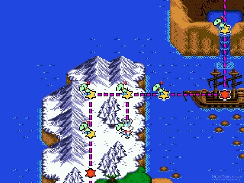 Tiny Toon Adventures - Buster's Hidden Treasure - Snowy Highlands, Lakeside at Sunset