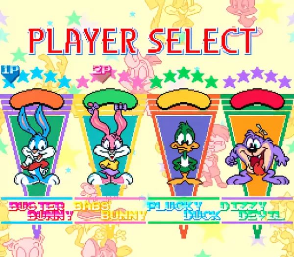 Tiny Toon Adventures Wacky Sports Challenge - Character & Event Select
