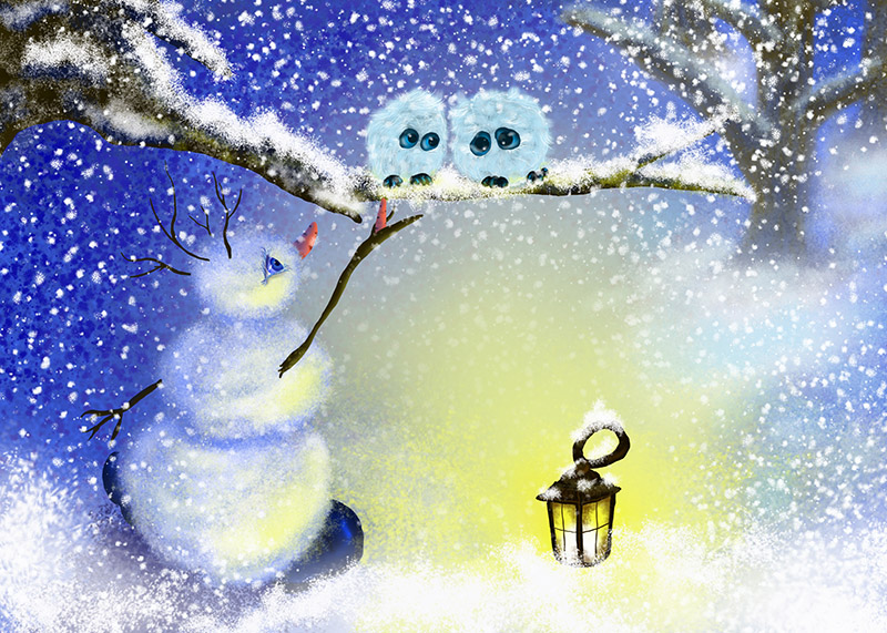 Веселая зимняя музыка - Снеговичок