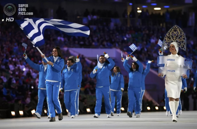 Выход команд на церемонии открытия Олимпийских Игр в Сочи - Без названия