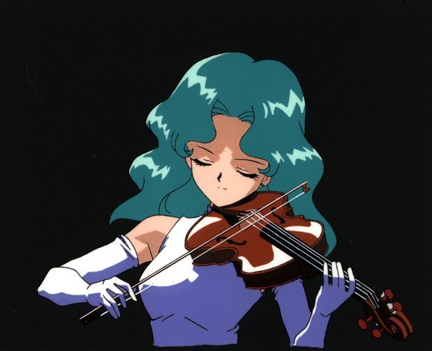 Игра Мичиру на скрипке.